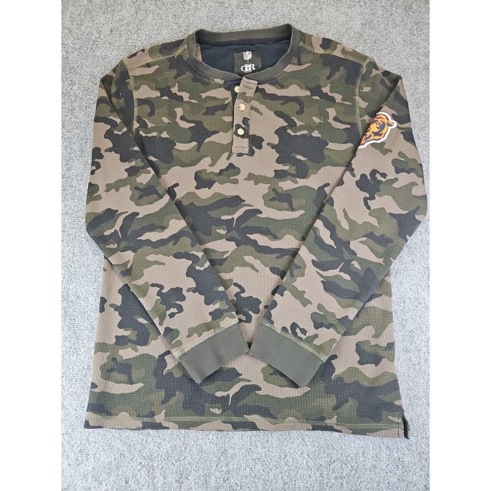 NFL Darius Rucker Mens Large Chicago Bears Camouflage Long Sleeve Shirt 1460‎
